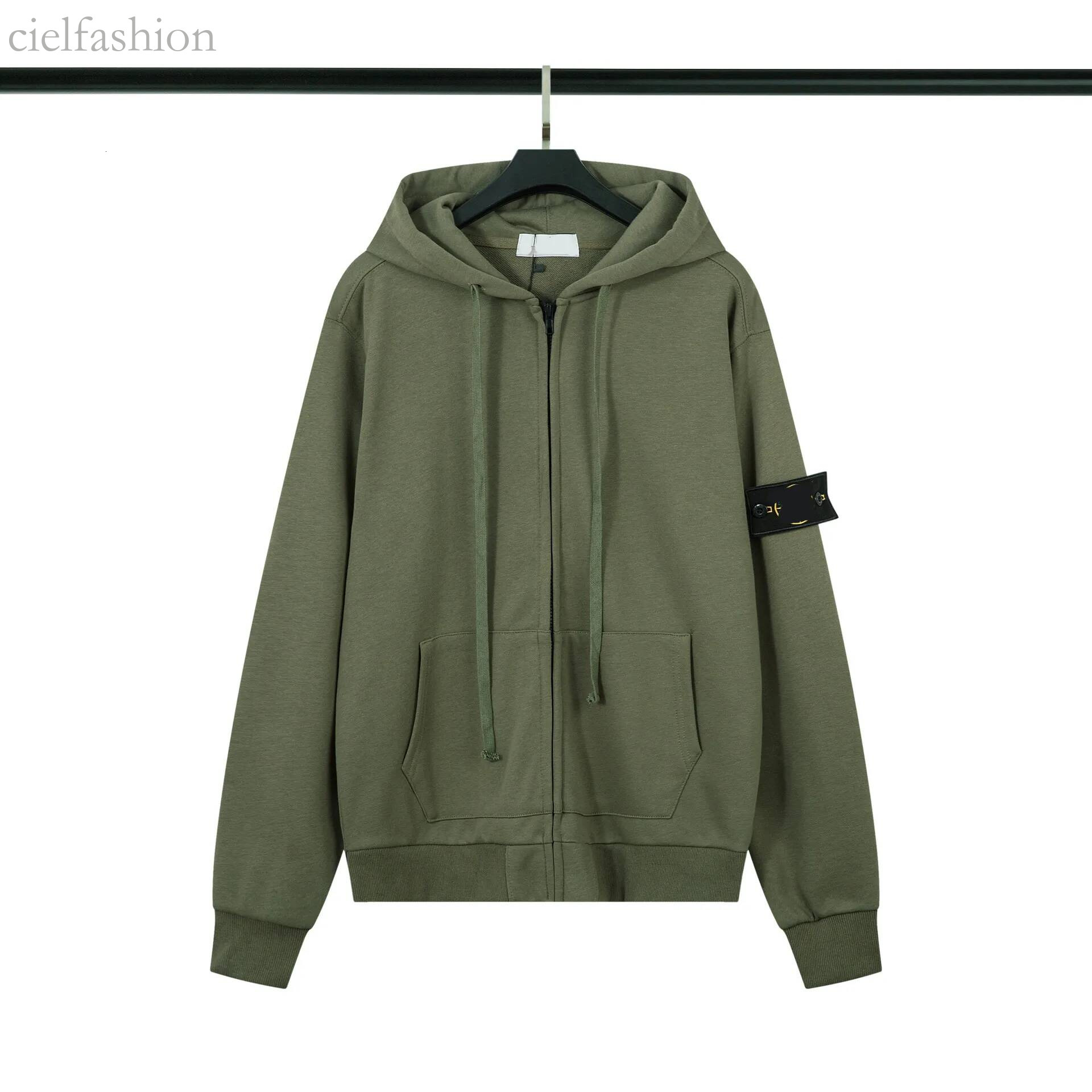 Designer Mens Hoodies Classic stone Solid Color Round Neck Badge Long Sleeve Sweatshirt Top for men women 4bd