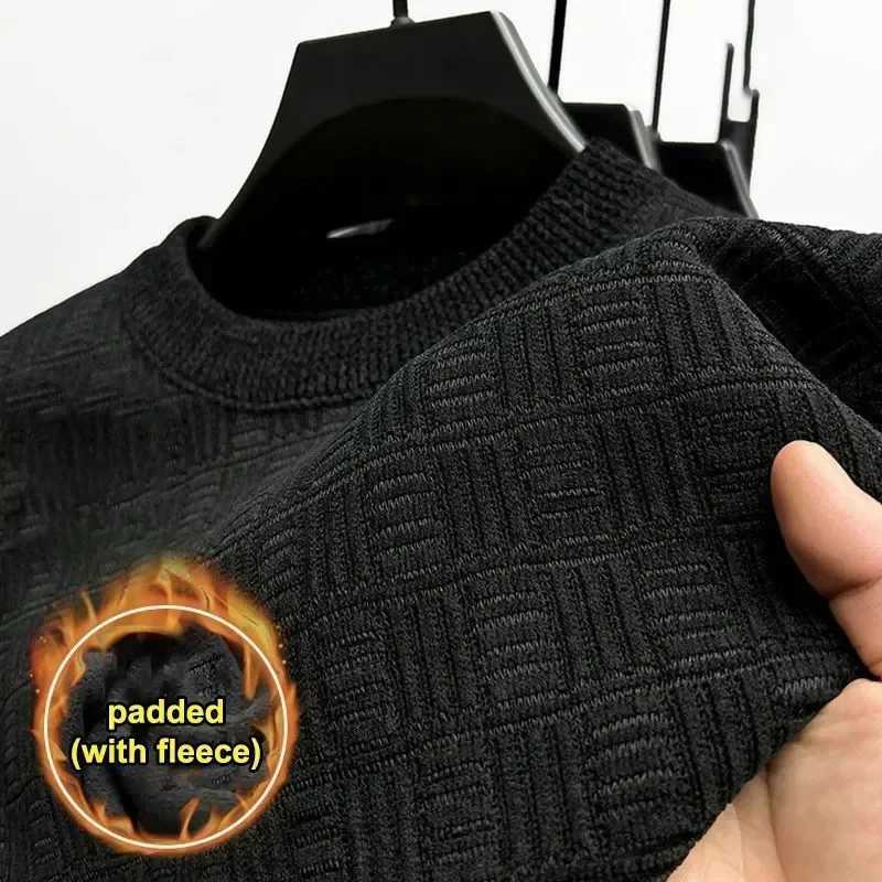 Cashmere Men's Mink 100% pure Sweater O-Neck Pullovers Knit Large Size Mink Sweater Winter Male Tops Long Slve Jumpers 4XL M261016