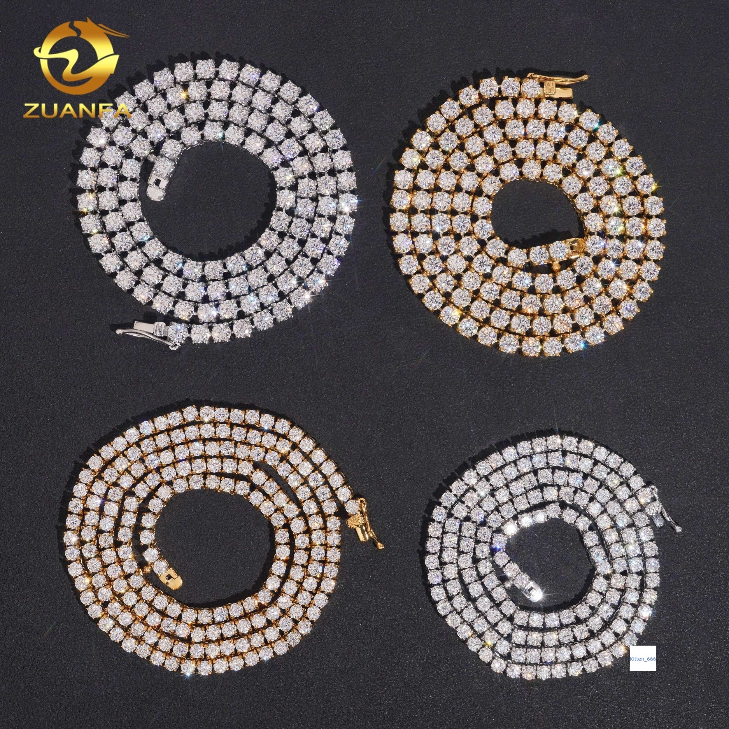 Fashion Jewelry Pass Diamond Tester Hip Hop Mens Stainless Steel Moissanite Tennis Chains