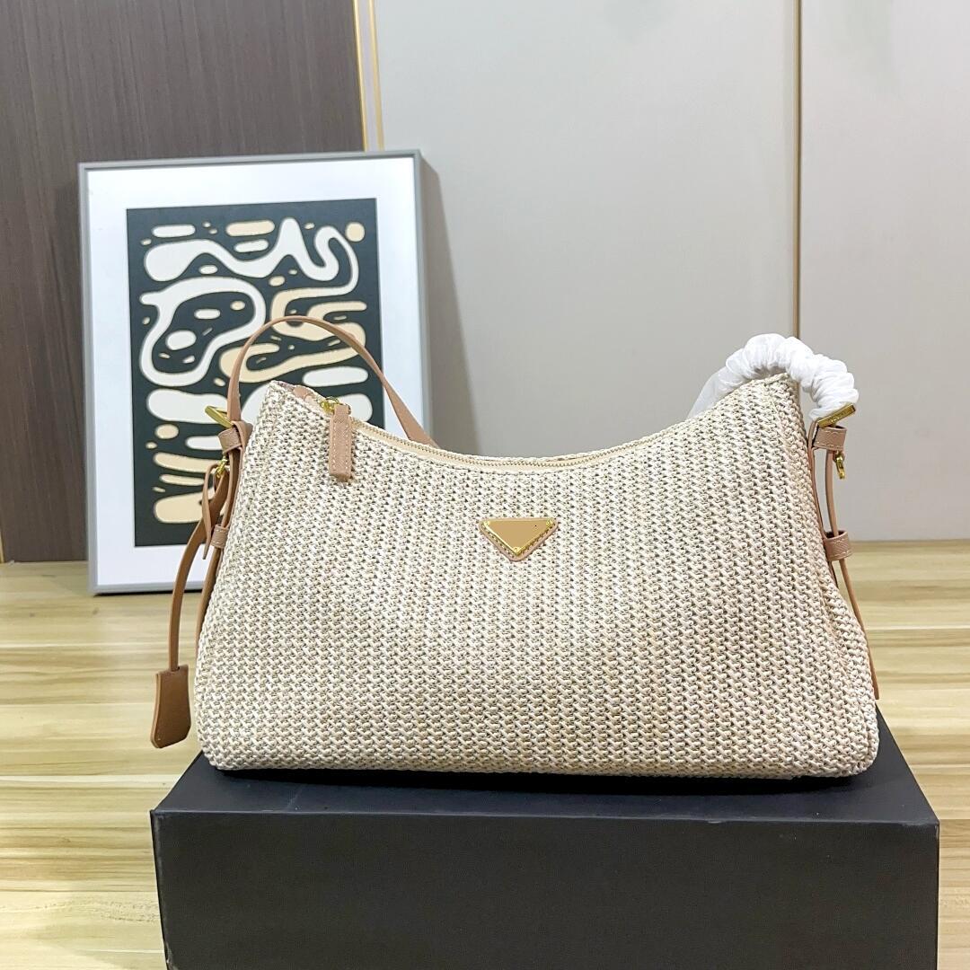 New Fashion Shoulder Bucket Bags Raffia Straw Woven Handbag city luxurys Designer Hobo Summer Vacation Beach bag big Womens travel Bag crossbody Lar
