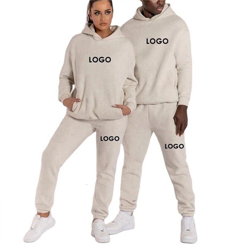 Customized Printed Men Tracksuit Women Hooded Sweatshirts and Jogger Pants Unisex Daily Casual Sports Long Sleeve Hoodies Suit260930wwww