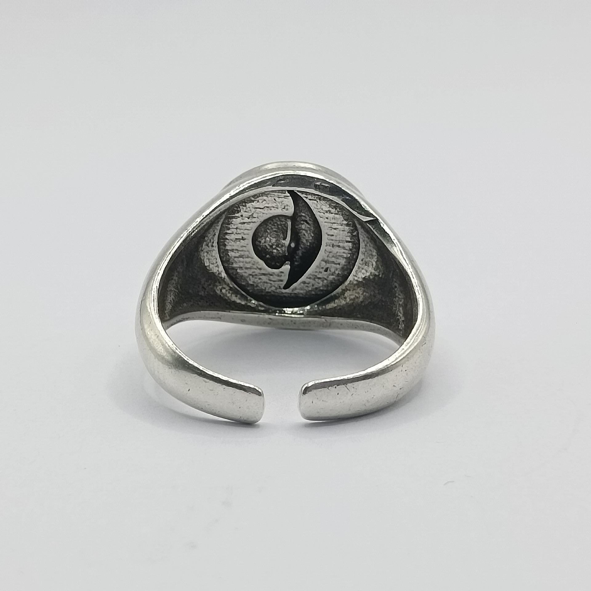 Luxury Brand Designer Jewelry Yintai Original Design Sun Moon Totem Sterling Silver Ring, Retro Men's Unique And Versatile Open Ring Luxury Bra