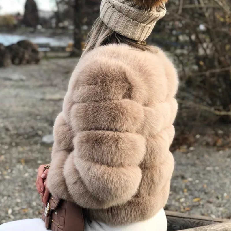 Autumn Women Winter Fur Coats Short Coat Jackets Elegant Jacket Furry Outerwear Party White Thick Warm Y2k Coats S261016OY50