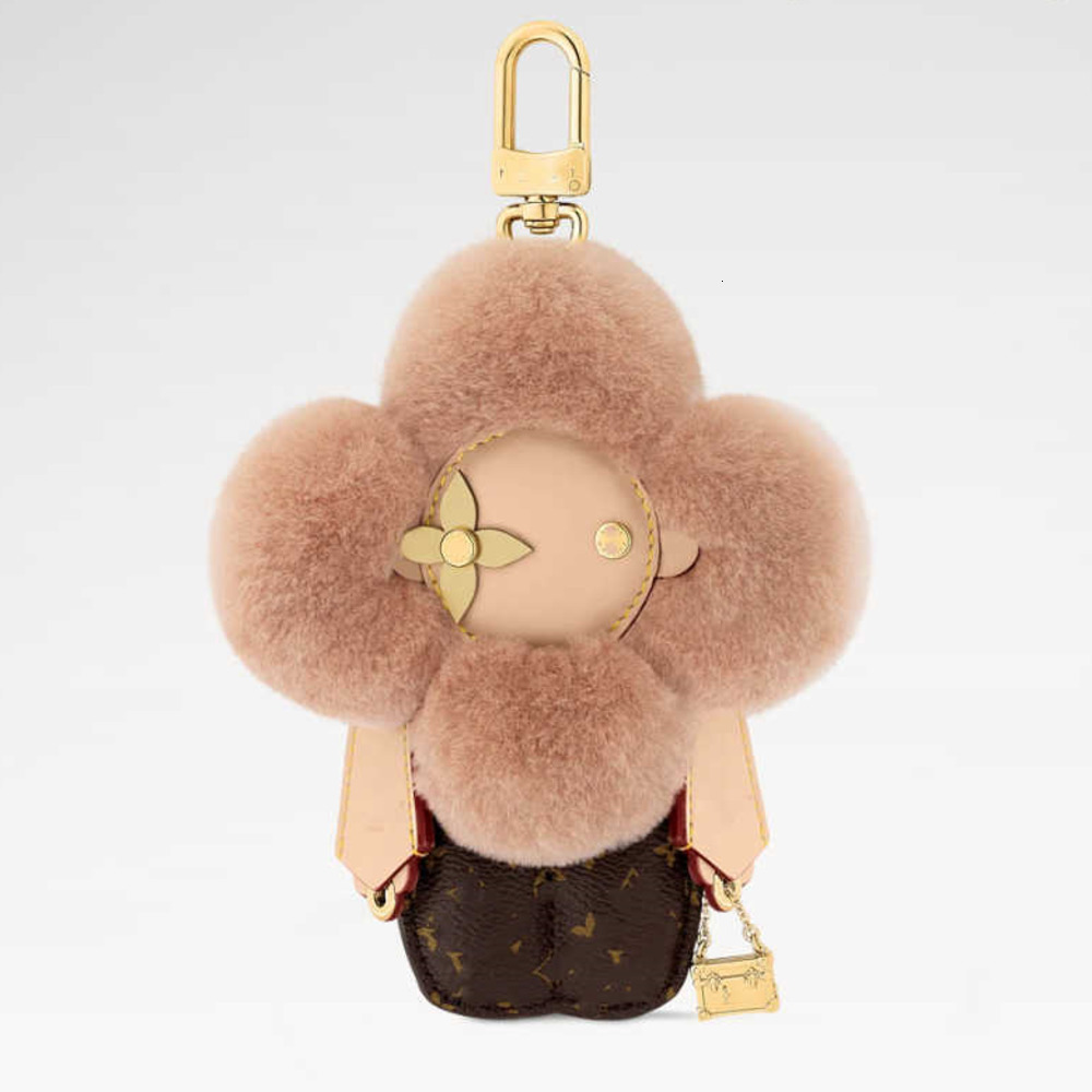 Keychains Lanyards Keychain Furry trendy Keychains Brown trend Luxury Sunflower Designer Keychain Bag Charms Pendant Accessories Sun flower Doll Car