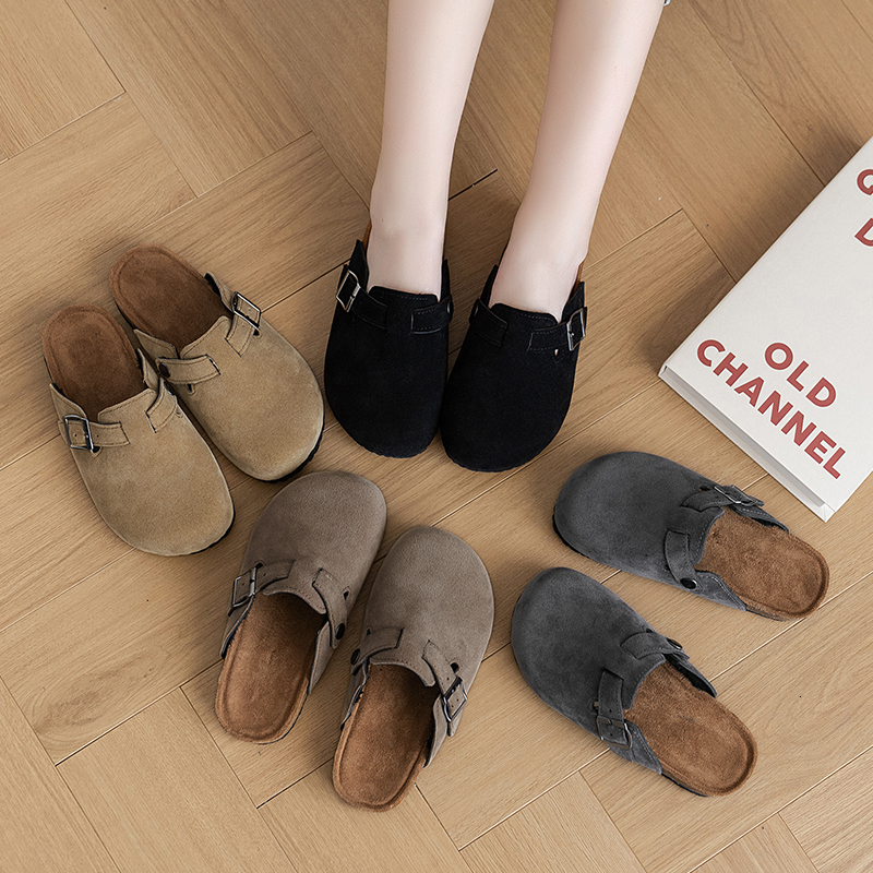 Girls Cork Slippers Kids shoes Home Shoes baby boys Children Fashion Suede Casual Sandals 2022 spring summer J261019