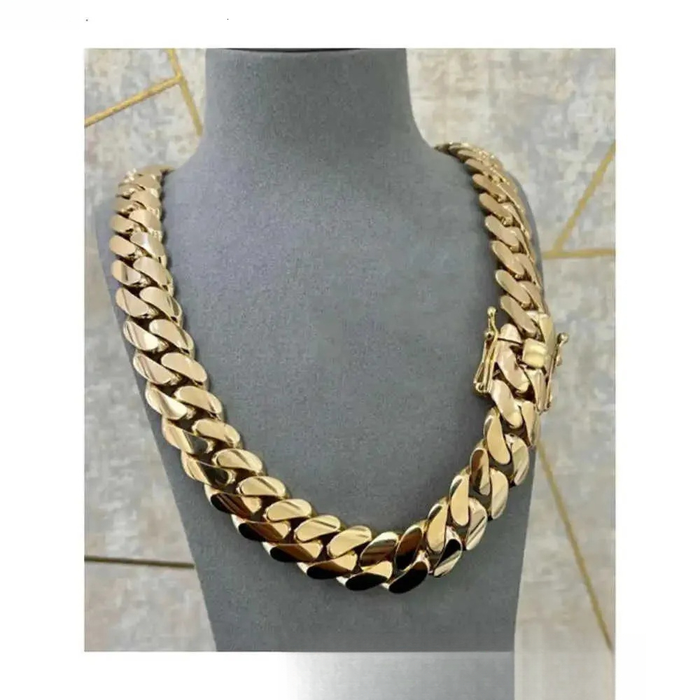Handmade 22mm 24 Miami Cuban Link 520grams Heavy Solid 925 Sterling Silver 14k Gold Plated Curb Hiphop Chain