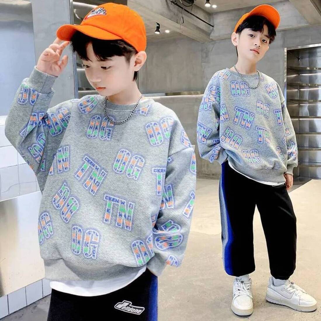 Girls Hoodie Hoodies Sweatshirts Children S Spring Autumn Fashion Print Pullover Top Sweatshirt Cotton pullover Kids L