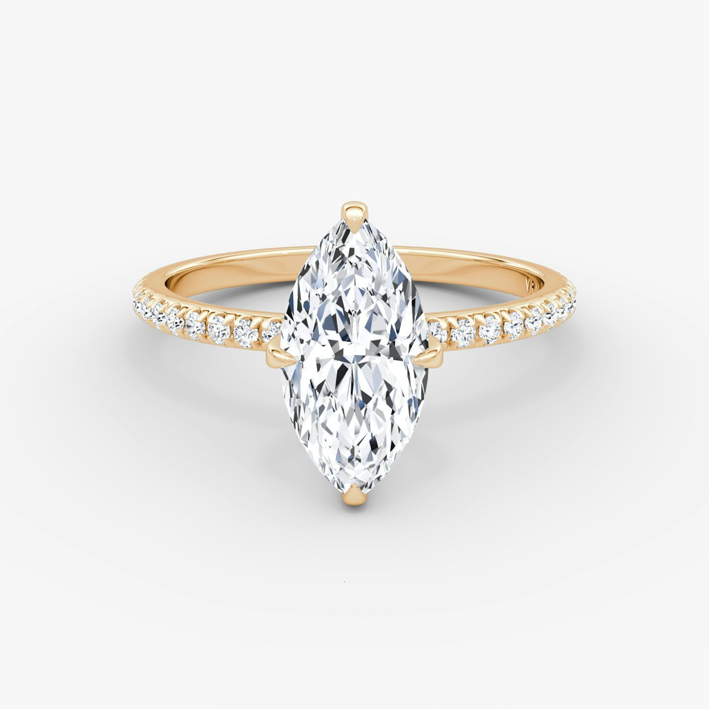 Tishya Diamond 925 Sterling Silver Rose Gold/Silver/Gold Plated Trendy Marquise Cut Moissanite Engagement Ring Prong Setting