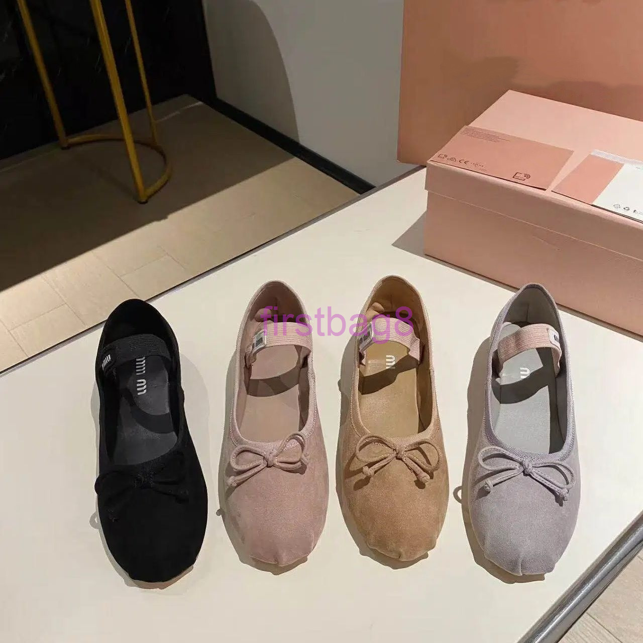 Ballet flats Designer Shoe Women Dance Pink Shoes Satin ballerinas Bowknot Round toe Shallow Mouth Single Shoe Mary Jane comfortable6
