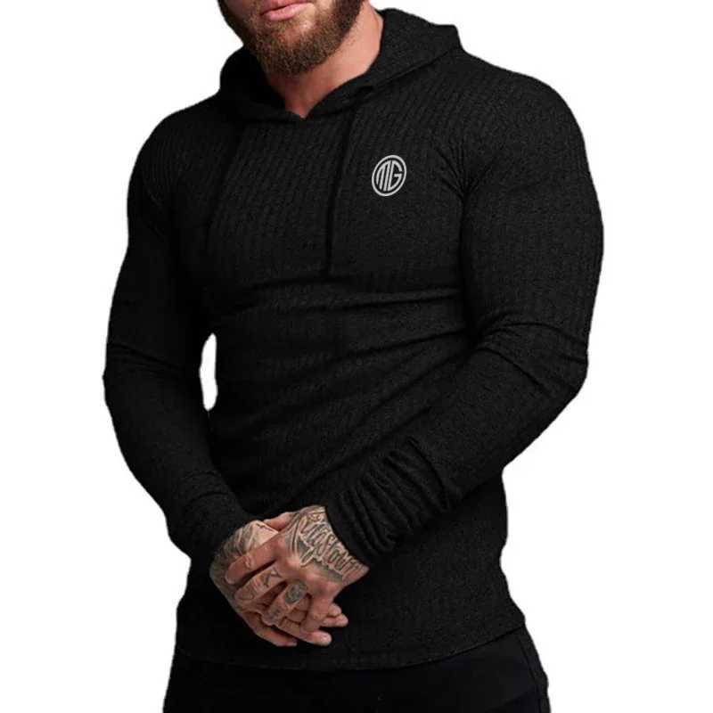 Autumn New Brand Hooded Fashion Sweaters Men Spring Knitted Clothing Slim Fit Pullover Man Classic Ribbed Knit Hoodie Jumper M261016