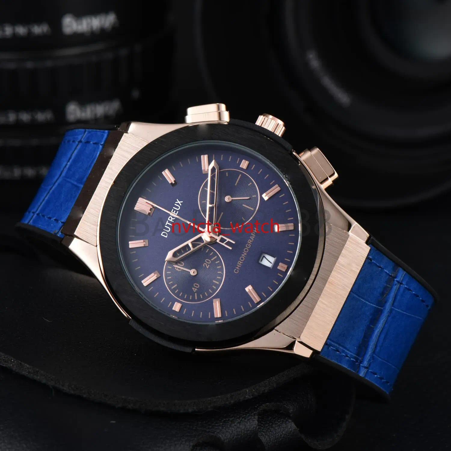 LAW Hot Sale Pretty Luxury Watches for Men Sport Quartz Wristwatch Popular Rubber Strap Automatic Date Daily Waterproof Business Male Clocks for Gif