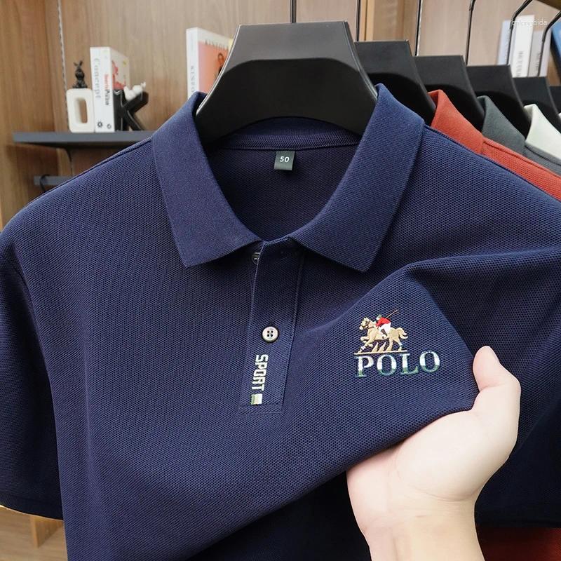 Designer Cotton Short Sleeve Polo Shirt High-end Letter Embroidery Men's Summer Casual T-shirt