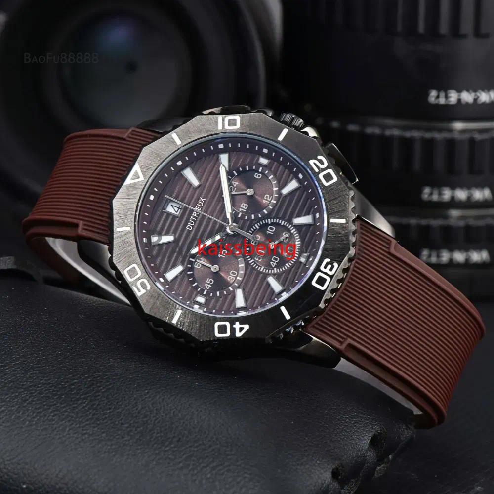 2026 138 Newly Arrival Model Luxury Watches for Men Quartz Wristwatch Popular Rubber Strap Automatic Date Daily Waterproof Fashion Male Clocks for G