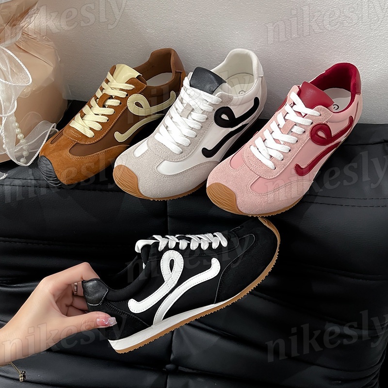 Women Men Sports Ballet Runner Flow Runners Luxury Sneakers Designer Rubber UpperHoney Sole Athletic Trainers Nylon Suede Chaussures Size 36-45