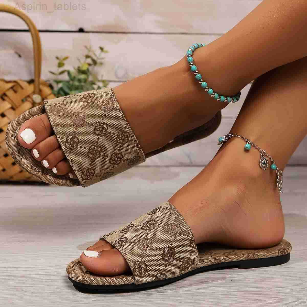 Slippers Free Shipping slides designer Slippers for womans sandals flat fashion summer Platform wer embroidery slipper outdoor Indoor shoes women ef