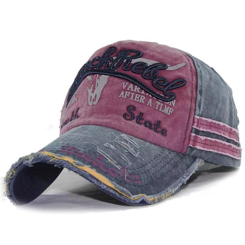 Baseball Korean Style Distressed Denim Frayed Edge Hat Fishing Cap Unisex Couple S Sun Protection Cap