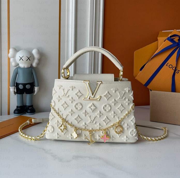 Various colors designer bag Colorful Three-dimensional embroidery Embroidery chain handbag leather shoulder bag clutch handbag vintage monogram Banq