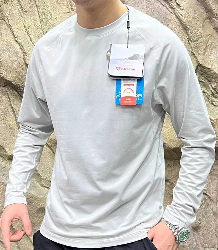 Autumn and winter stacked wear warm moire wicking high elastic polished velvet long-sleeved T-shirt men T261019