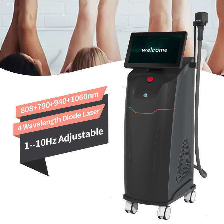 1800W Diode Laser Hair Removal 4 Wavelength 808 790 940 1060Nm Laser Painless Depilation Best Effect Follicle Penetration Permanent Hair Remove Mach
