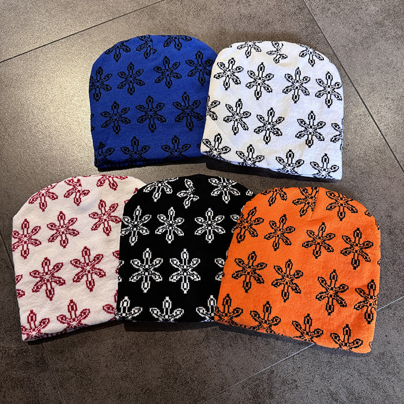 Luxury Cap Brand Designer Hat Luxury Cap Brand Designer Hat Street Floral Jacquard Reversible Knitted For Men And Women Hip-Hop Lace Earflap Beanie