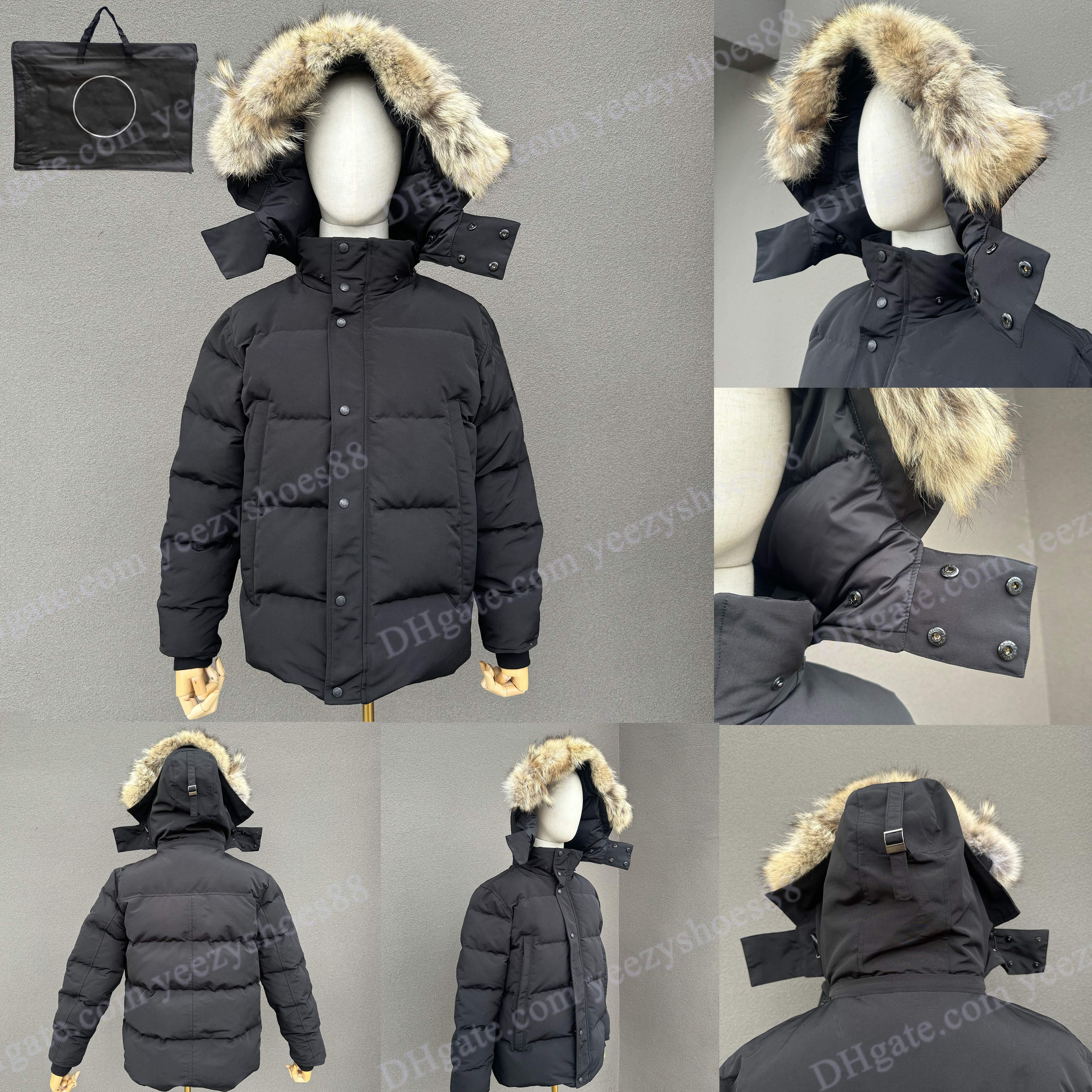 Jacket Down parker Mens Winter Jacket Doudoune Wolf Fur Collar Medium Length Winter New Style Overcame Clothes Thick High-End 90% Duck Downs Women B