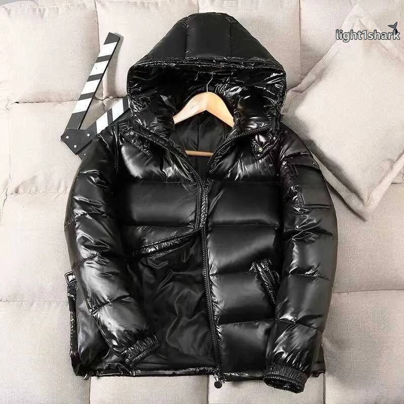 mon clerness coats Men's Parkas Men Shiny Puffer New Winter Man Hooded Casual White Duck Down Coats Quality Male Outdoor Windproof Warm Jackets