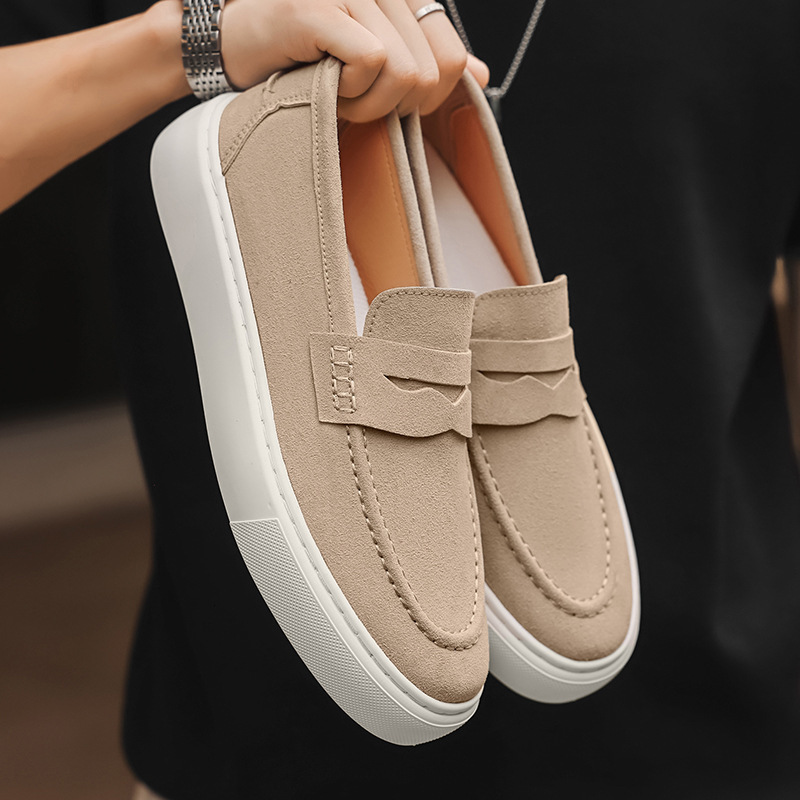 2026 new style slip-on loafers, trendy and comfortable, casual men's shoes, one-piece design, model X628