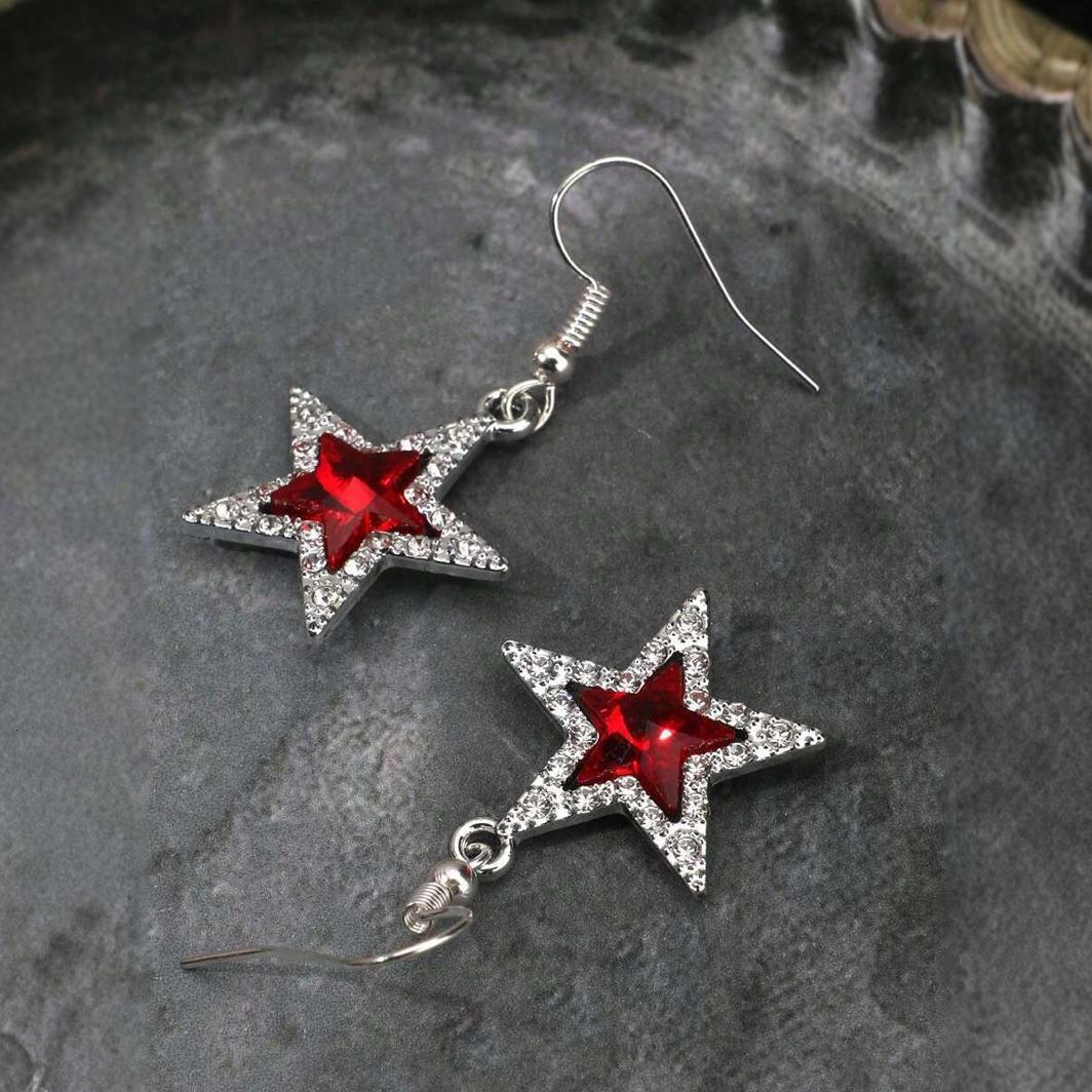 Luxury Elegant Dainty Jewelry Luxury Elegant Dainty Jewelry Luxury Brand Designer Jewelry Hot-Selling Halloween Star Pendant Earrings With Diamonds,