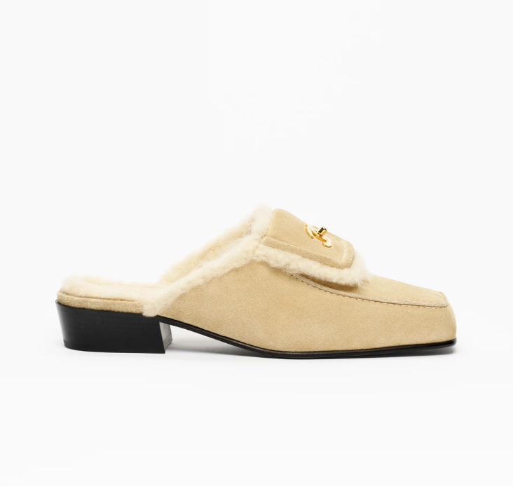2026 Winter Slipper Low heeled Tan fur Sandal Women Slippers warm sandal Mules suede calfskin and shearling lambskin black beige snow sandals New Se