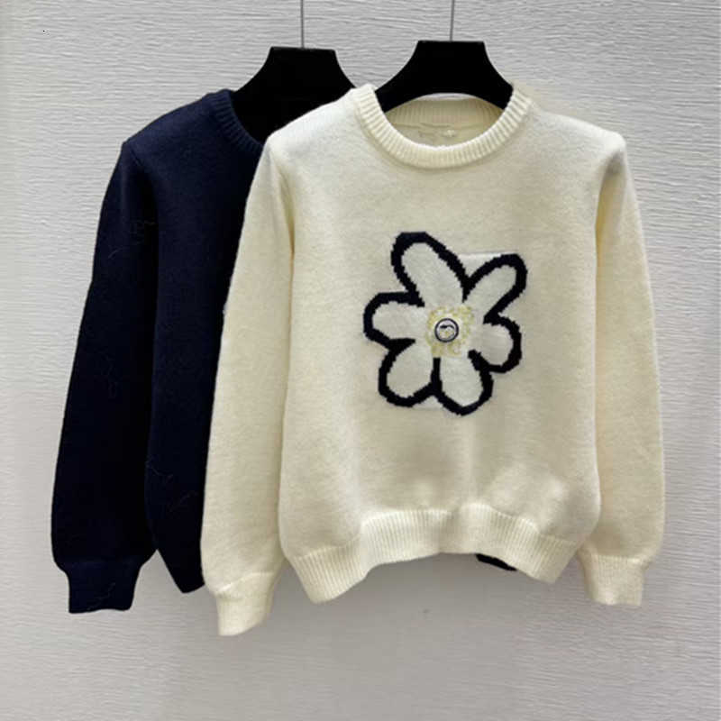 Women's Sweaters designer Round neck long sleeve 26 autumn style fashionable slim floral print slimming knit top ins