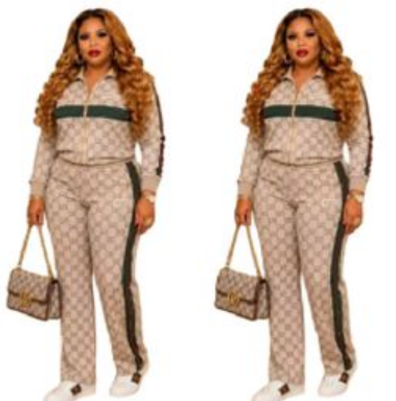 Women's Patchwork Tracksuit Stand up Collar cardigan long Sleeve jacket high waist straight leg wide leg pants Female 2 Piece Sets casual Lady