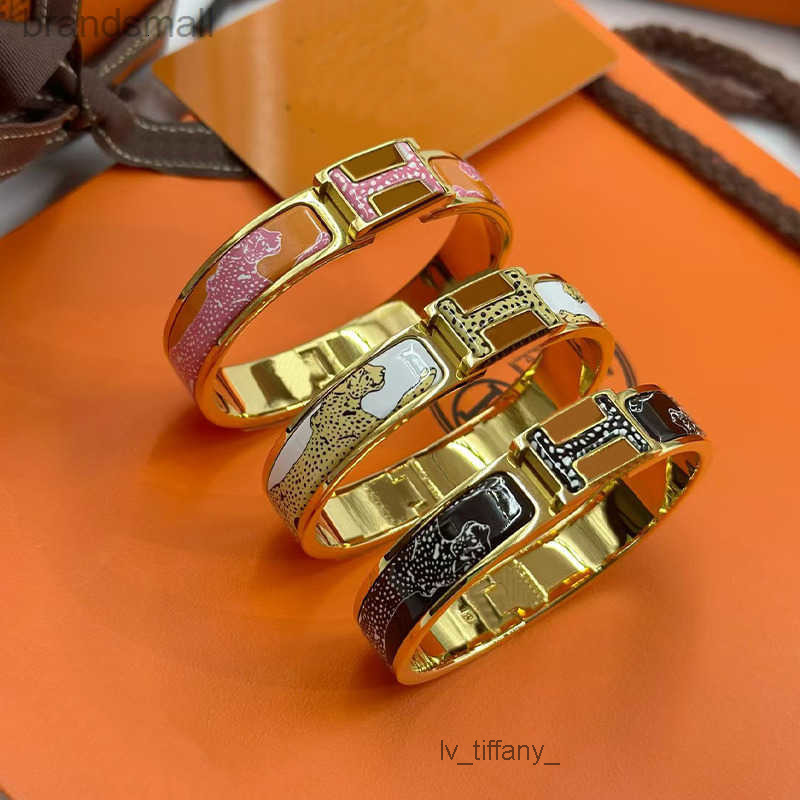 2025 New Brand H Bracelet Classic Enamel Pattern Mens Bracelet High Quality Stainless Steel Designer Bracelet Luxury Jewelry