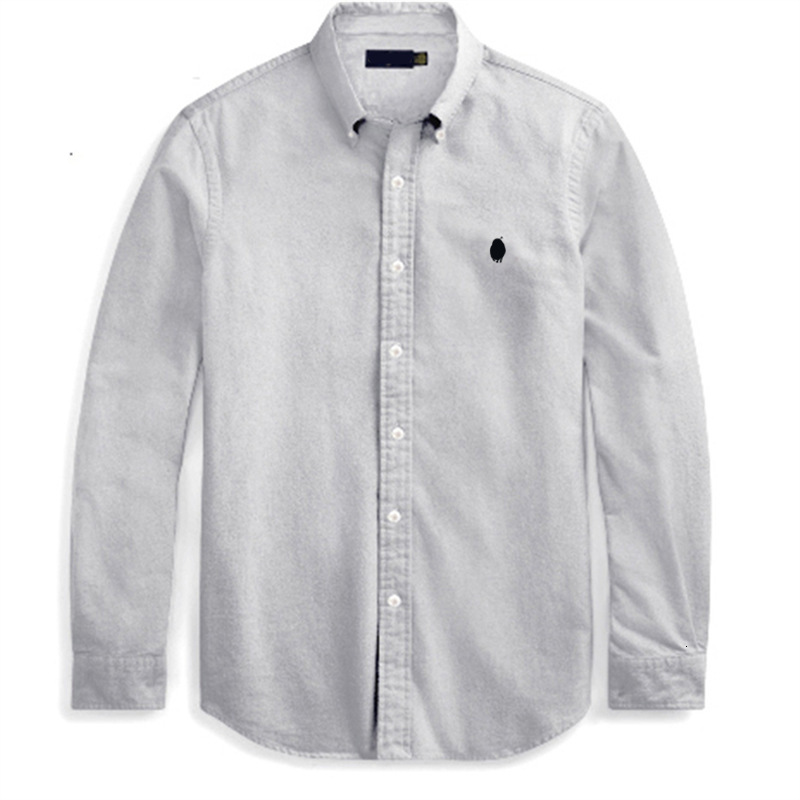 Mens Designer Pony Embroidery Shirt Classic Small Horse Pattern LuxuryLong Sleeve Shirts Casual Fashion Stand Neck Solid Polo Tops a3