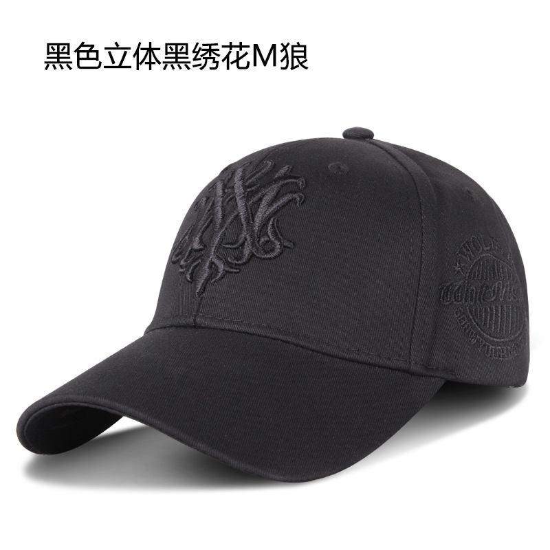 High-Top Hat For Men, Summer Embroidered Baseball Pure Cotton Trendy Brand Duckbill Cap, Casual Large Head Circumference Sun Hat, Versatile Luxury C