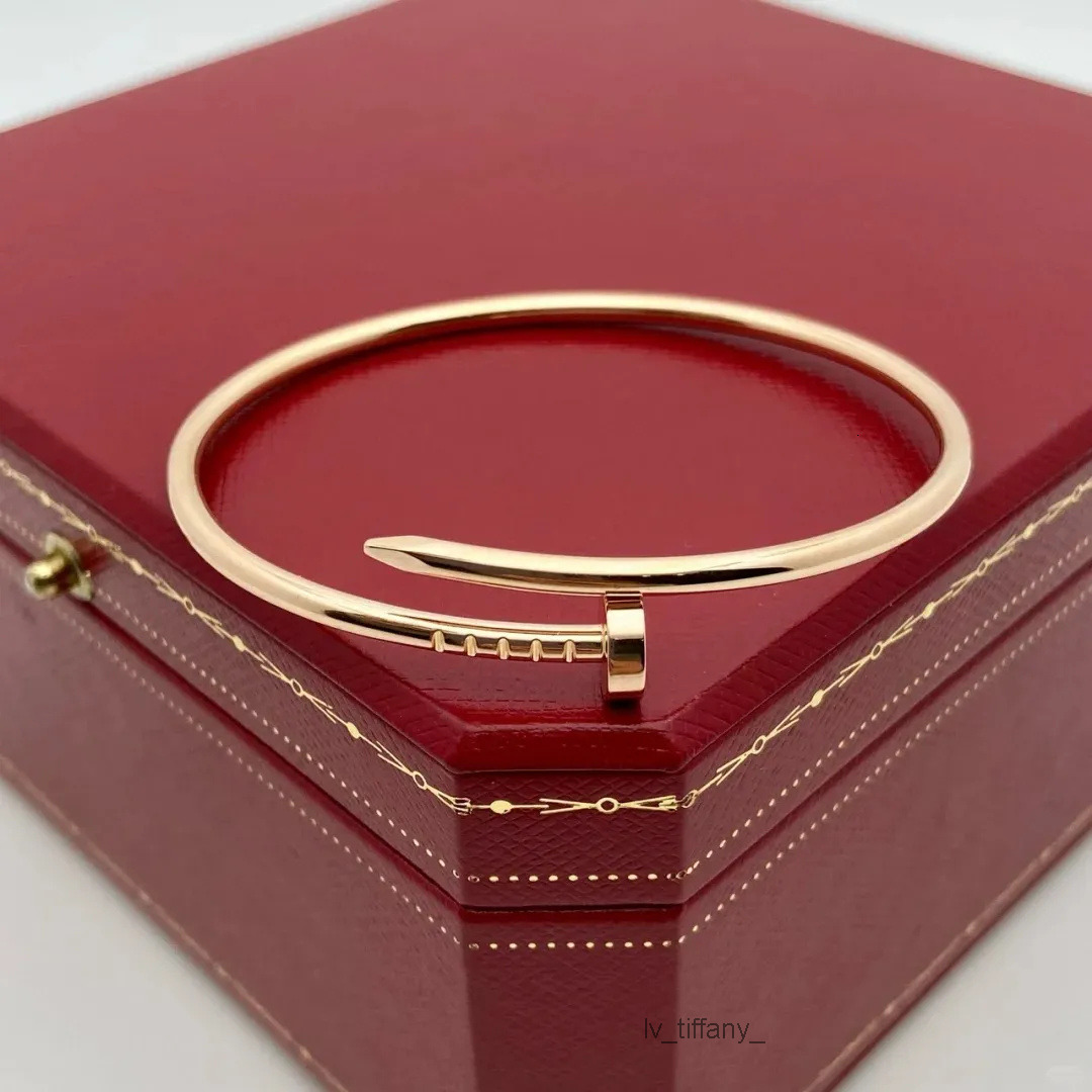 designer Nail High quality luxury Fashion bracelets Screw nail gold bracelet bangle women fine jewelry woman 6mm