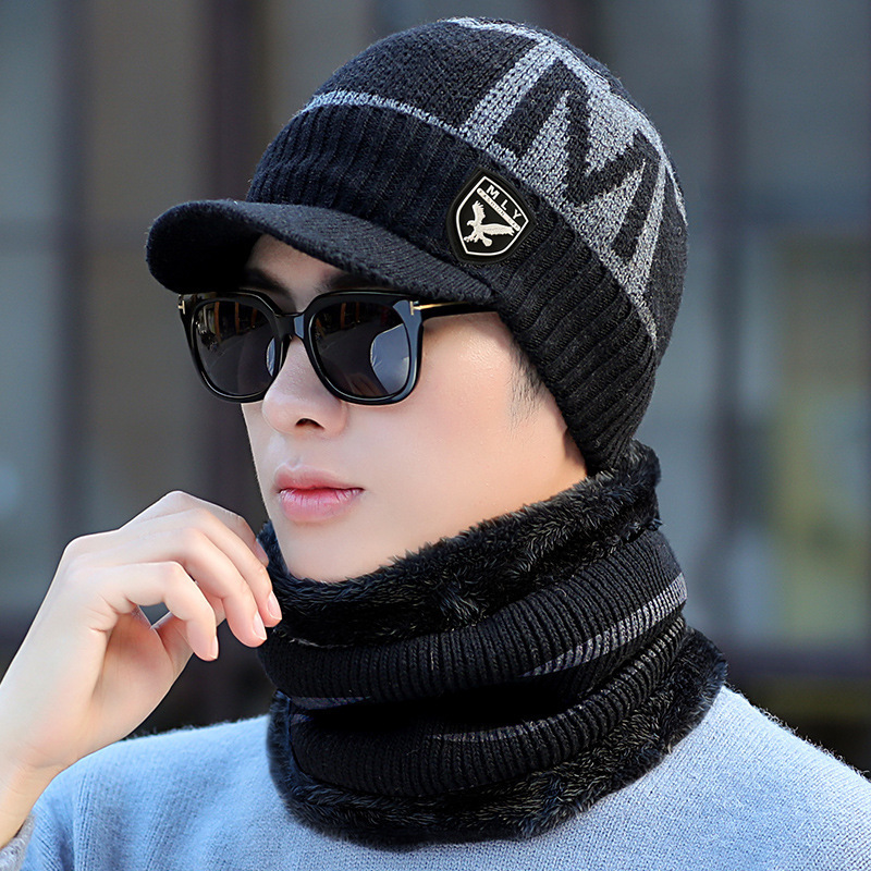 Luxury Cap Brand Designer Hat Luxury Cap Brand Designer Hat Luxury Cap Brand Designer Hat Men's Youth Warm Thick Knitted Wool Korean Style Tren