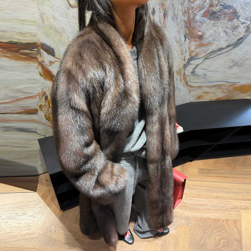 Long Women Fur Coat Loose Shawl Collar Long Open Front Length Jacket Fall Winter Strt Outfit S261016ZJ3L