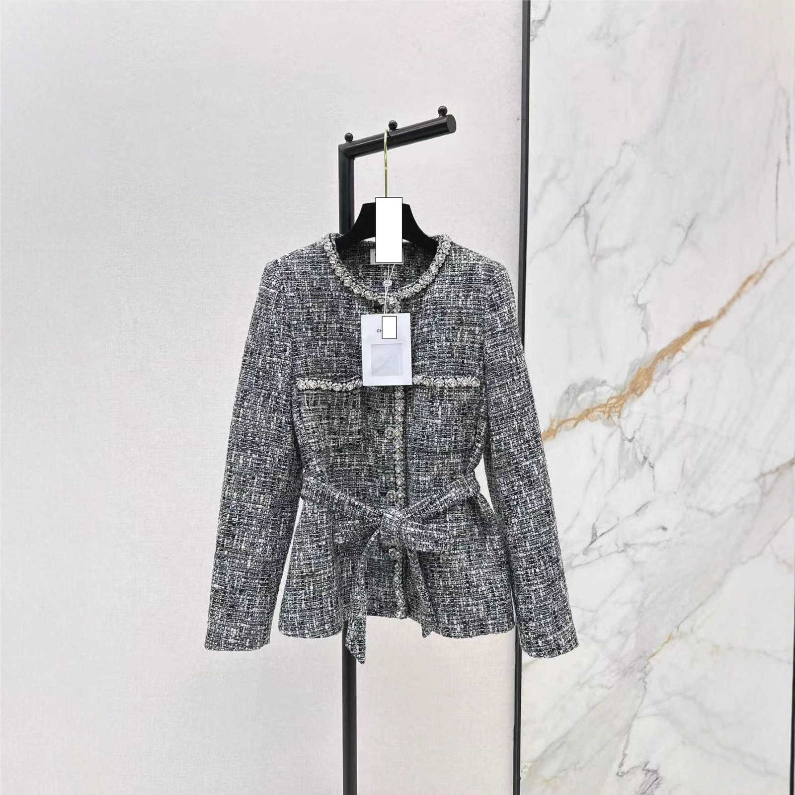 designer Women's Jackets Autumn Winter High-End Women's French Socialite Style Elegant Ch-Style Woven Tweed Coat BJ8G
