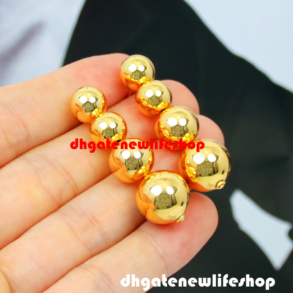 designer cc jewelry earrings 1268 Gold Bead Black Enamel Spherical Pendant Earrings channel earrings