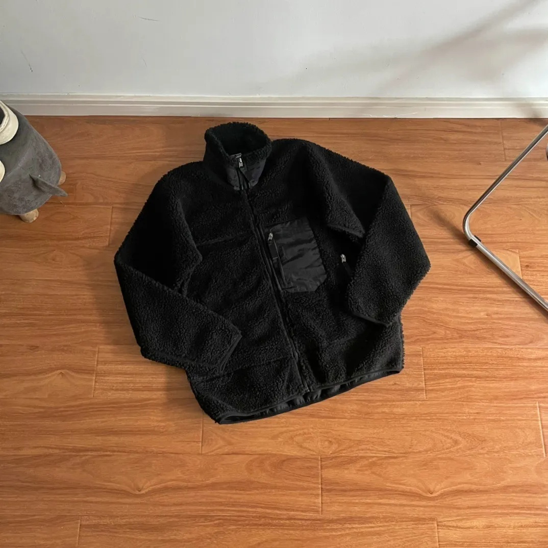 Men's Jackets Designer Half Zipper Fleece Jacket Baggy Pocket Outdoor Limited Sweatshirt Warm Casual Double Side Lightweight Coat Autumn 79