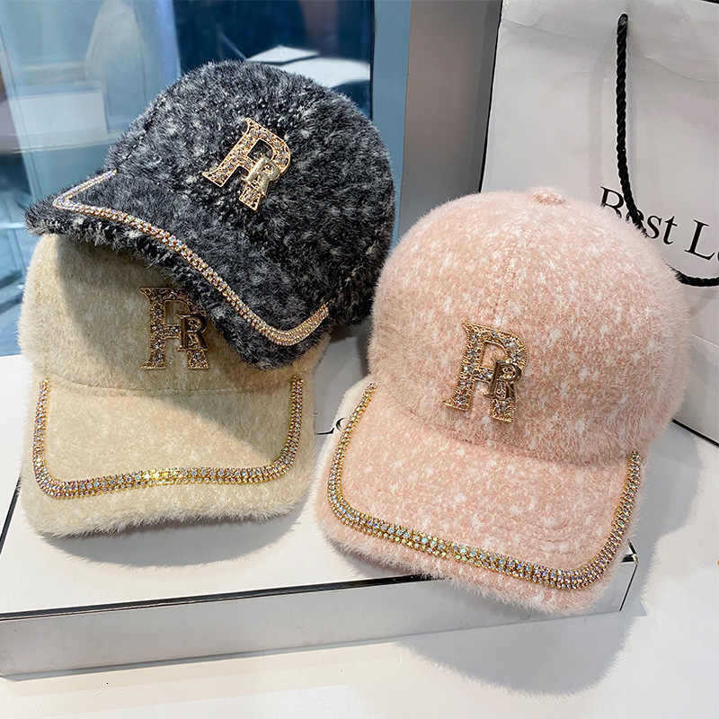 Luxury Cap Brand Designer Hat Luxury Cap Brand Designer Hat Luxury Cap Brand Designer Hat Autumn And Winter High-End Baseball Cap With Rhinestones,
