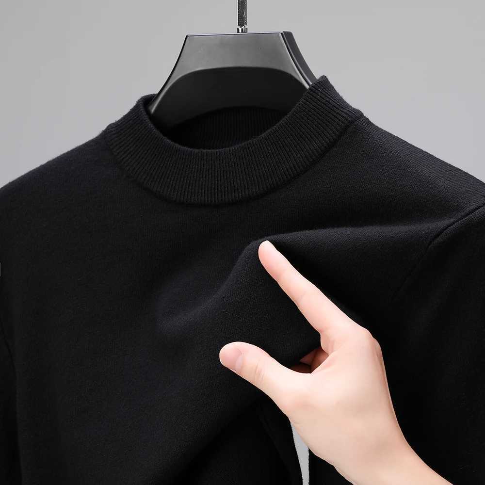 Sweater Knitwear Half New Turtleneck Autumn/Winter Mock Neck Sweatshirts Solid Color Pullovers Man Brand Casual Mens Clothing M261016