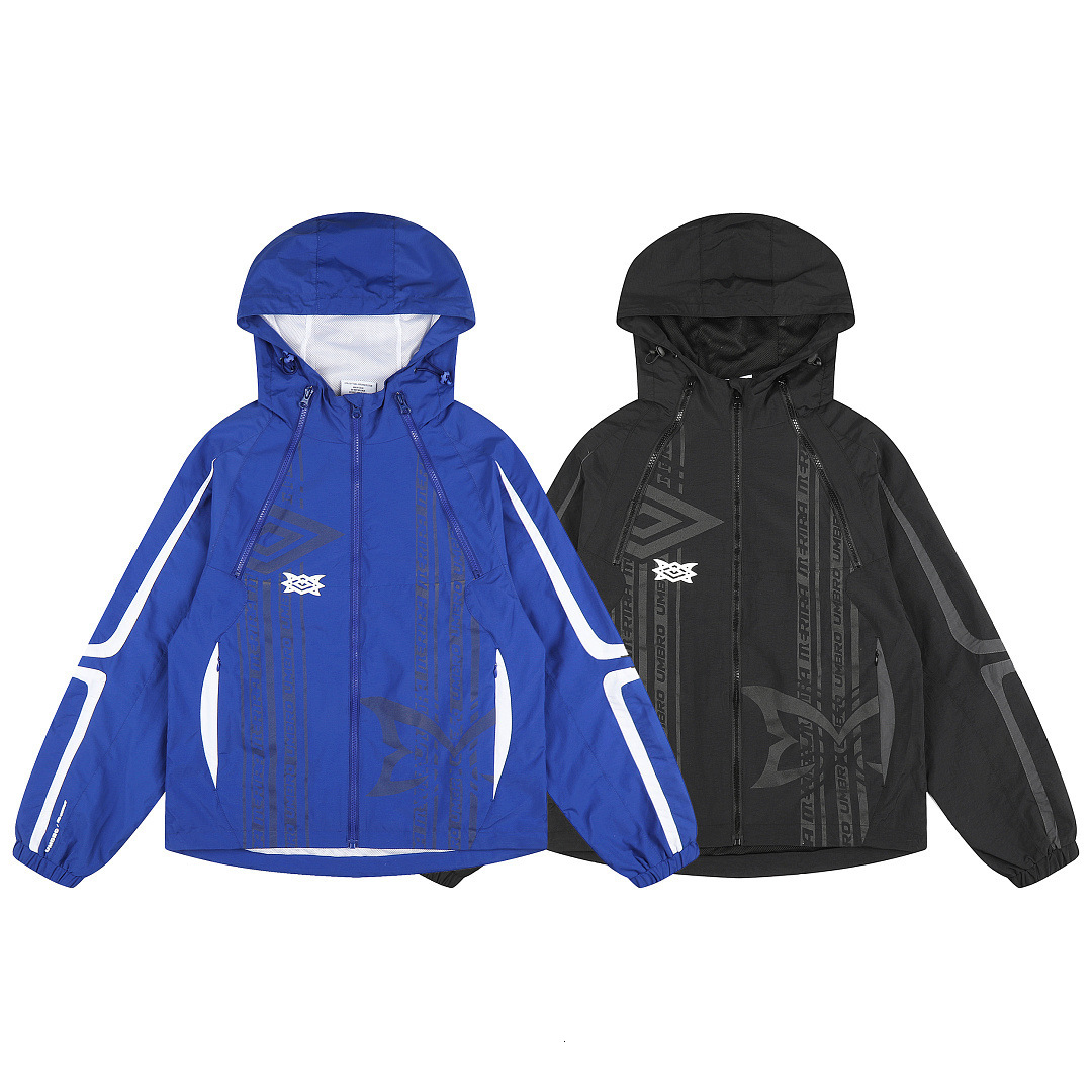 Luxury goods American fashion brand Mertra designer spliced reflective sun-protective jacket, new autumn style, loose casual hooded jacket for men