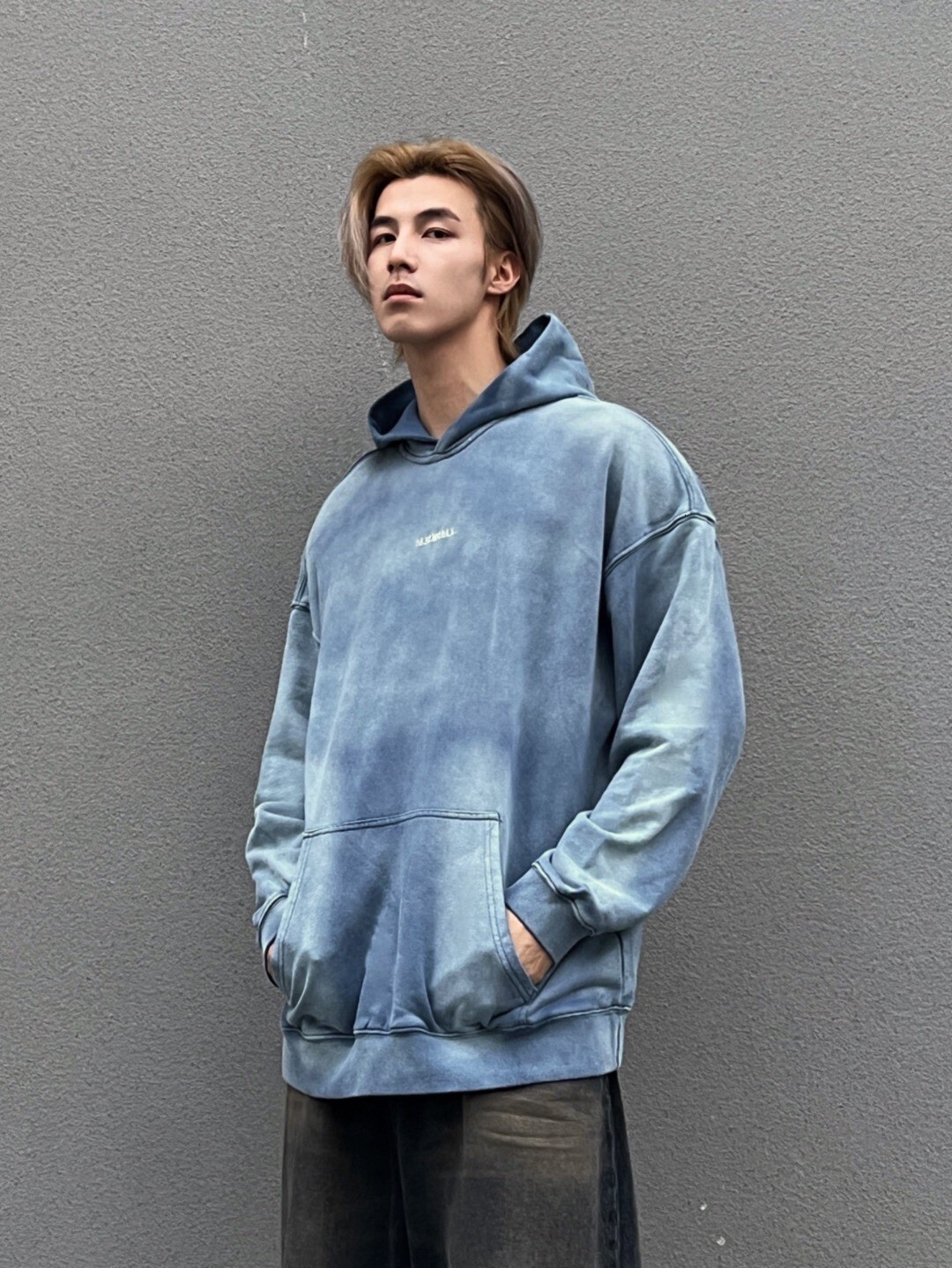 High Version B Brand New 24s Tie-Dye Fried Flower Washed Ripped Hoodie Loose Fit designer luxury Unisex Sweatshirt