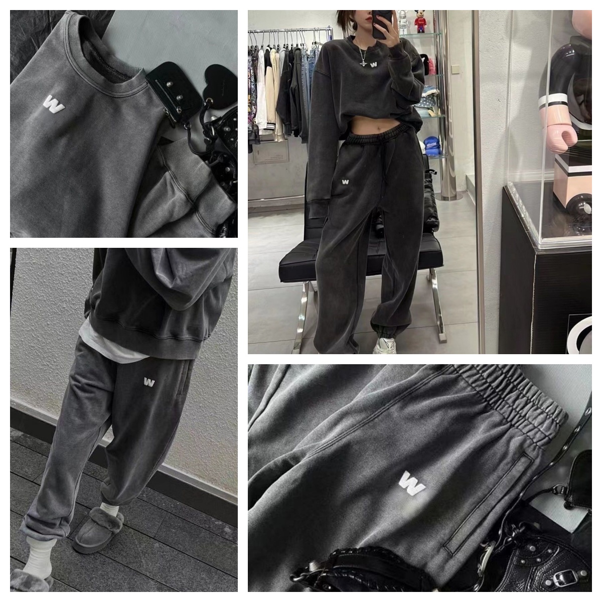 Womans sweatsuit women's tracksuits autumn winter two-piece set womens loose jacket outwear and pants plus size sweatshirt round neck hoodie sp