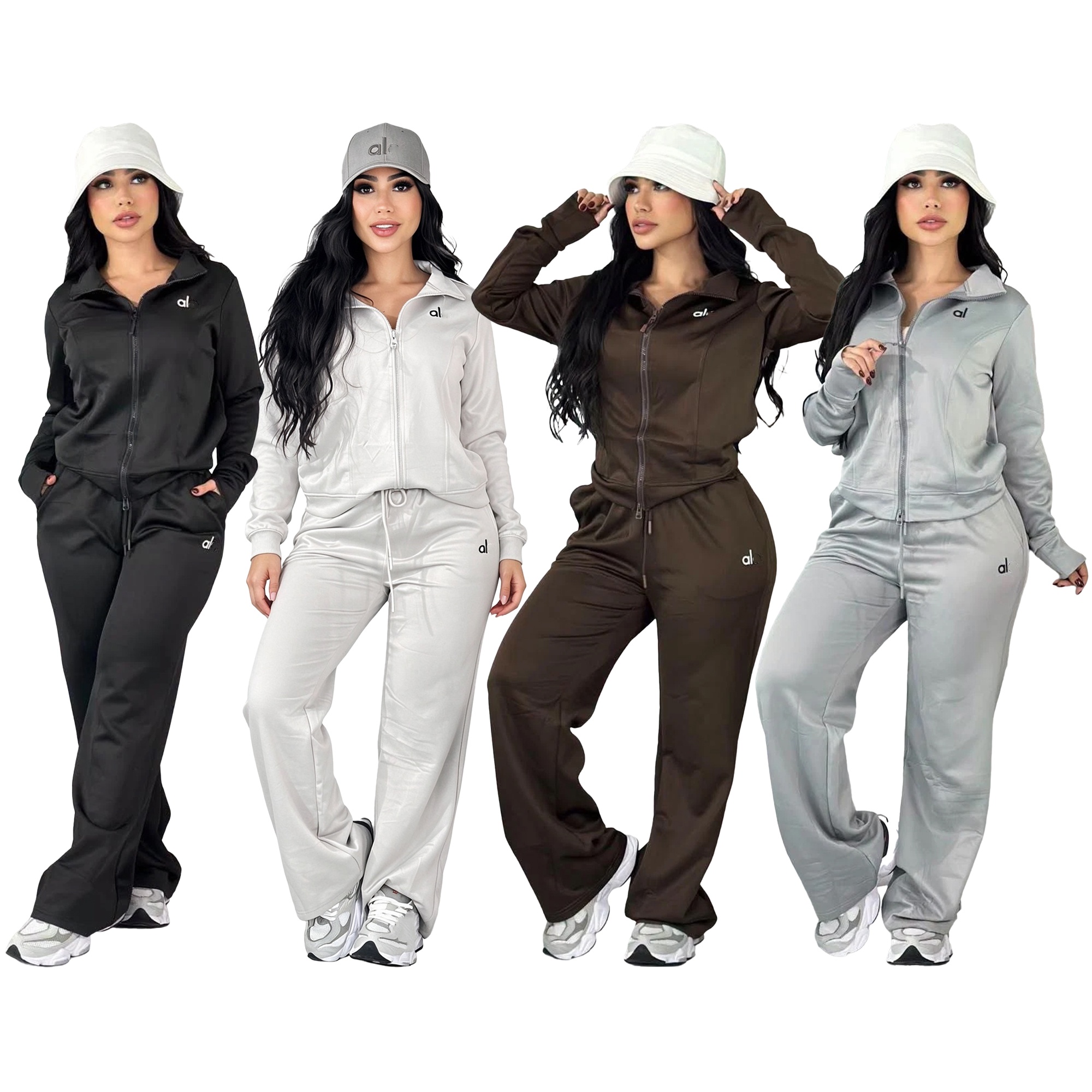 alooness set women Hoodies Yoga 2 piece Letter Printing Sports ola set Suit Tracksuit Sportswear Jogging Hooded Clothes Designer Casual Hoodie