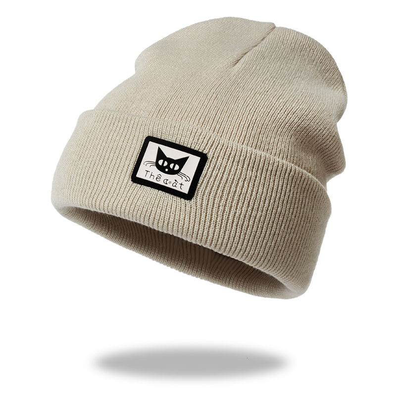 New Knitted Beanie Autumn Winter Male Lady Casual Embroidered Boy Girl Cap Hat For Women Men J260511