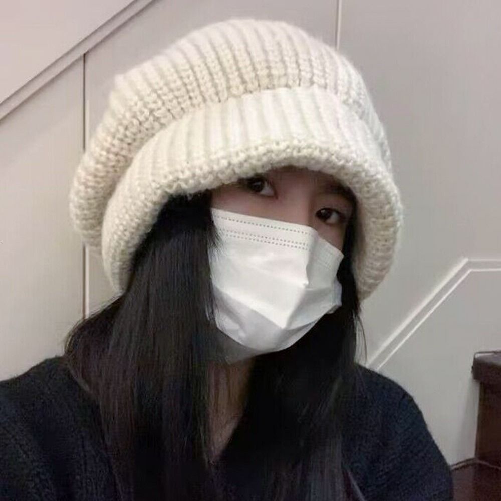 Fashion Large Size Winter Hats Keep Warm Thickened Knitted Hat Cute Outdoor Beanie Caps for Men Women Skullies & Beanies J260511