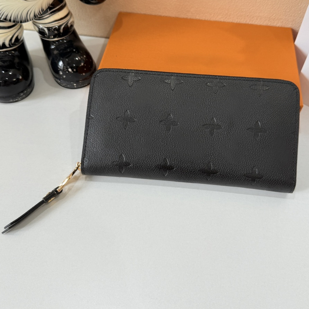 Embossed Long Wallet Designer Zip Wallets Hand Bag Clutch Bag Womens Mens Coin Purse Luxury Pocket Key Pouch Billfold Clip Change Purse M60017 A08BL