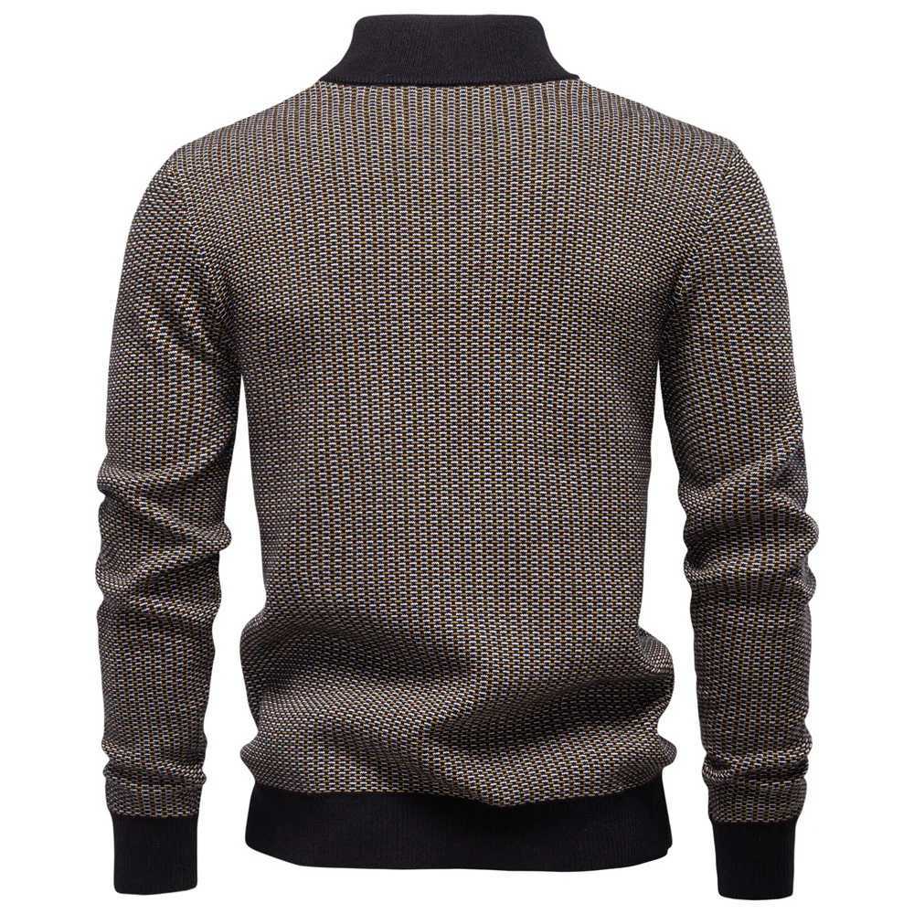 Winter European New Fashion Autumn Men's Thicken Casual Trendy Half Zipper Knitted Pullovers Male Simple Wool Sweaters Clothes M261016